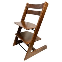 【中古良品】ストッケ トリップトラップ ウォルナットブラウン シリアル3 北欧家具　椅子