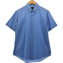 古着 ラルフローレン Ralph Lauren SLIM FIT CHAMBRAY OXFORD 半袖 ボタンダウンシャツ メンズM相当/eaa553993