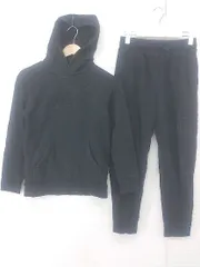 ◇ PUMA プーマ キッズ 上下セット 裏起毛 ロゴ カジュアル スウェット セットアップ サイズ11-12Y ブラック レディース E 【1305290002314】