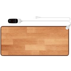 ホットマット、ホットカーペット、足元暖房用、55*110cm ホットテーブルマット 、温度調節可能、防水マット ホットキッチンマット、ホットマット 電気ヒーターマット 、寒さ対策 省エネ ブラウン ホットパッド 、家庭やオフィスでの使用に最適