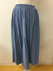 Ivorybeads　Ivory beads くすみブルーのウエストゴムスカート サイズM