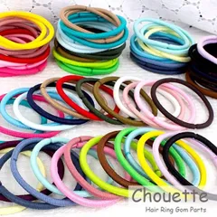 ヘアゴム おしゃれ 髪留め 髪ゴム リングゴム 大容量 結び目なし 接合なし 20本セット 太さ 4mm s-0030