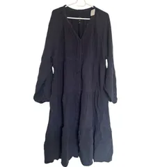 z1370 gelato pique ジェラートピケ マタニティワンピース ルームウェア ガーゼ ネイビー レディース Fサイズ