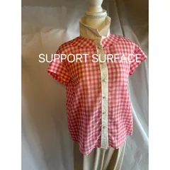 SUPPORT SURFACE レディース サポートサーフェス　半袖　チェックシャツ　美品　春夏のサムネイル