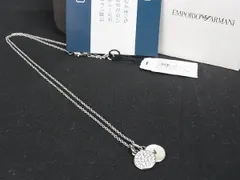 ■新品■未使用■ EMPORIO ARMANI エンポリオアルマーニ スチール ラインストーン ネックレス アクセサリー シルバー系 BE8359 のサムネイル