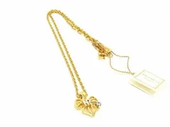 ■新品同様■ NINA RICCI ニナリッチ リボン ネックレス ペンダント アクセサリー レディース ゴールド系 DE8188のサムネイル