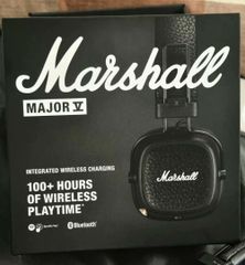 Marshall ワイヤレスオンイヤーヘッドホン Major V ブラック Bluetooth/連続再生100時間/Qi充電対応/通話対応