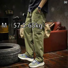 [M（57.5-65kg）]メンズ 男性用 ファッション オシャレ シンプル 大人 かっこいい ストリート ヒップホップ HipHop 春秋 アメリカン ヘビーウェイト ストレート 登山 スタイル アウトドア カジュアル パンツ ゆったり スポーツ ワイド レ