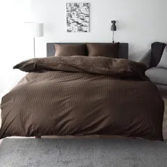 新品 ショコラブラウン) (シングル エトワール 掛けカバー コットン おしゃれ 北欧 布団カバー 高級ホテル 防ダニ 高密度生地315本 サテンストライプ 綿100% シングル 掛け布団カバー 日本製