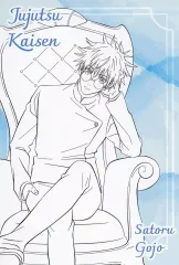 【中古】ポストカード 五条悟(線画) ポストカード Chair：Blue 「呪術廻戦PLAZA」 対象商品購入特典