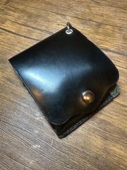 『即納』CK-071ASシェルコードバン仕様 コンパクトウォレット マグキングスタンプ ブラック ニッケル