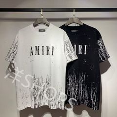 新品 Amiri アミリ  T-Shirt  Cotton 半袖 男女兼用 Tシャツ#010
