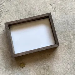 【両面置き型】ポストカードフレーム／木製 写真立て／レトロ 古道具風 フォトフレーム