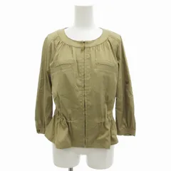 マッキントッシュフィロソフィー MACKINTOSH PHILOSOPHY 美品 ノーカラージャケット ブルゾン 裾ゴム イージー 36 S 茶 ブラウン /TZ 1024のサムネイル