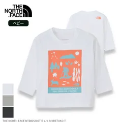 ザ・ノース・フェイス THE NORTH FACE NTB82530ST B L/S SHIRETOKO T ロングスリーブシレトコトコティー ベビー 長袖Tシャツ オーガニックコットン混 UVカット 紫外線対策 ドットボタン付き 知床トコキャラクター グラフ
