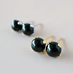 最強の魔除けモリオン6mm一粒ピアス