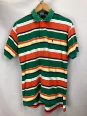POLO BY RALPH LAUREN コットン  半袖　ボーダー　ポロシャル　マルチカラー　サイズⅬ　06022803　01