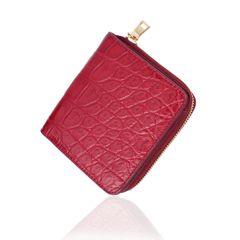クロコダイル ミニ財布 コンパクト ウォレット わに 鰐革 皮 メンズ レディース ハンドメイド