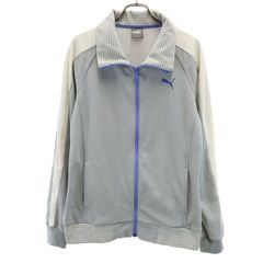PUMA プーマ トレーニング ジャケット XL グレー レディース 古着