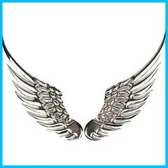 【迅速】汎用 3 翼 ステッカー エンブレム ステッカー 車 車用 かっこいい 立体 メタル ロゴ バイク おしゃれ シール デカール スポーツ レーシング 2枚 セットシルバー