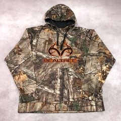 REALTREE ロゴ 刺繍 リアルツリーカモ パーカー フーディ カモフラ柄 迷彩柄 総柄 ミリタリー 古着 USED Vintage ヴィンテージ