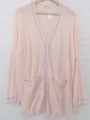 ◇ w closet ダブルクローゼット バイカラー 長袖 ニット カーディガン サイズF ピンク系 レディース P  【1212280008280】