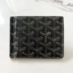 箱付　GOYARD ゴヤール　サン・トマ　マネークリップ　レザー　ボルドー GOYARD レア美品 ゴヤール サン トマ マネークリップ付き 二