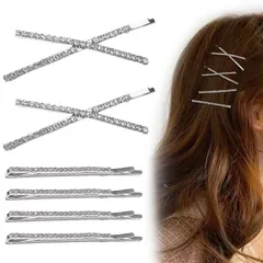 【特価セール】一字型 立体感 おしゃれ ゴールド 髪留め 前髪 パール 女の子 ガールズ 5個セット 髪飾り 結婚式 ヘアクリップ 入学式 卒業式 ヘアピン ヘアアクセサリー