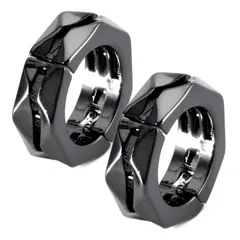 【即日発送】フープイヤリング イヤーカフ ダイヤカット イヤリング メンズ 両耳 フェイクピアス INTERNATIONAL] 2個セット [SEIYA