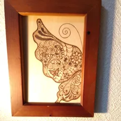 ウッドバーニングポスカイラスト【バタフライ1】