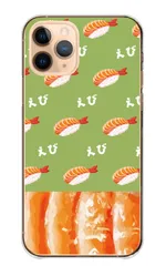 iPhone15plus ケース カバー iPhone15 プラス スマホケース ハードケース えび エビ 海老 寿司 すし シュール おもしろい 面白 可愛い かわいい レトロ カラー05