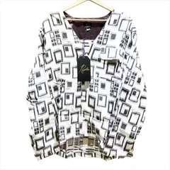未使用品 Needles ニードルス V Neck Shirt -R/PE/L Multi Block Vネックシャツ MR126 size=Mのサムネイル