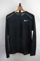 ナイキ NIKE DRI-FIT マイラー ロングスリーブ ランニングトップ 長袖Tシャツ【XL】【中古】【メンズ】【古着】【男性】マラソン ランニング ドライフィット スポーツ ジム トレーニング キャンプ アウトドア 黒 スポーツ サッカー