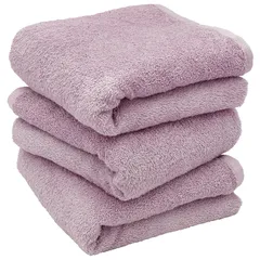 hiorie(ヒオリエ) ミニバスタオル 日本製 ホテルスタイルタオル 3枚セット ラベンダー 50×100cm 無地 瞬間吸水 小さめ タオル セット 耐久性 綿100% 【選べる18色】 泉州タオル 1