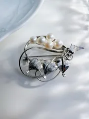 パールブローチ SV 10.7g AKOYAパール 6.1〜6.8mm サイズ：5cm 品番：2EZ81828924-004