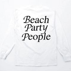 ロンT ロングスリーブ　beach ビーチ　ユニセックス　ホワイト×ブラック