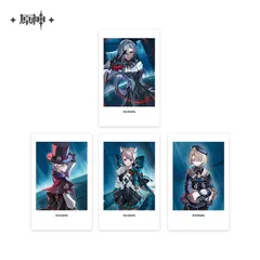 原神・公式　特典カード　召使　アルレッキーノ　リネ　リネット　フレミネ