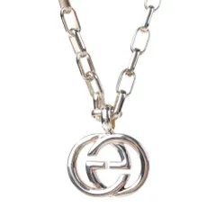 美品 GUCCI グッチ インターロッキングG SV925 チェーン ネックレス シルバー メンズ レディース 古着 中古 USED