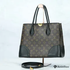 ルイ・ヴィトン モノグラム フランドリン ノワール 黒 ブラック x マロン 茶色 2WAY トートバッグ ハンドバッグ ショルダーバッグ M41595