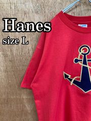 Hanes メンズ Tシャツ 赤