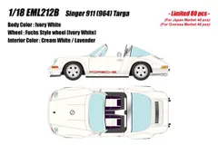 新品 EIDOLON 1/18 シンガー 911 (964) タルガ オフホワイト 完成品ミニカー EML212B [佐川急便]のサムネイル