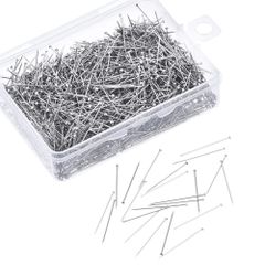 新品 虫ピン 100g 約1600本入り 全長26mm 画鋲 オフィスピン 304ステンレス製フラットヘッドピン ボールピン ビーズピン ピンパーツ ビーズ針 丸ピン ステンレスカラー メタル金具 接続金具 副資材 ピアスブレスレットネックレス用 ジュエリー作