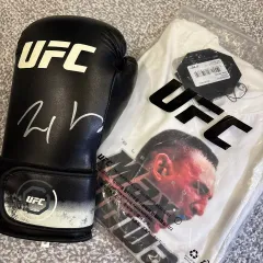 【値下げ】UFC公式試合用グローブ（デメトリアス・ジョンソンサイン入り） Yahoo!オークション -「ufc グローブ」(スポーツ別) の落札相場