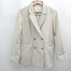 ◇ Θ nano universe ナノ ユニバース シンプル系 長袖 テーラードジャケット サイズS グレー系 レディース E  【1507250006947】