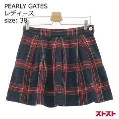 美品✨パーリーゲイツ ゴルフウェア 巻きスカート チェック柄 スカート