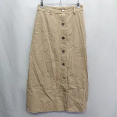 ◇ ⊇ BEAUTY & YOUTH ビューティアンドユース 綿 ロング タイト スカート サイズS キャメル系 レディース E  【1409240013655】