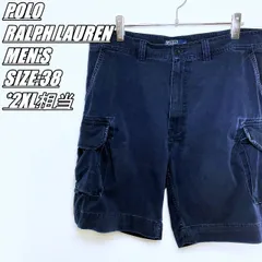 【US古着･00's】POLO RALPH LAUREN　ポロラルフローレン　ポロチノ　カーゴショーツ　カーゴパンツ　メンズ　サイズ表記38　2XL相当　ダークネイビー