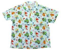 【中古】ポロシャツ・ワークシャツ なつまつり アロハシャツ ミントグリーン Mサイズ 「ポケットモンスター スカーレット・バイオレット ゼロの秘宝」 ポケモンセンター限定