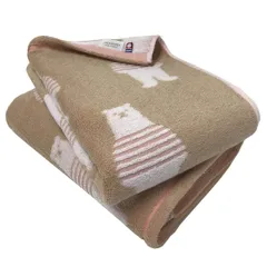 新品 今治タオル バスタオル 2枚組 【ブランド認定】 60x120cm ブラウン 2枚 ボーダーベアー柄 かわいい ふわふわ 吸水 速乾 (ブラウン2枚)