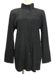極美品✨ISSEY MIYAKE プリーツ　ジャケット　ダブルボタン　ブラック イッセイミヤケISSEY MIYAKE プリーツ ダブルジャケット 90s